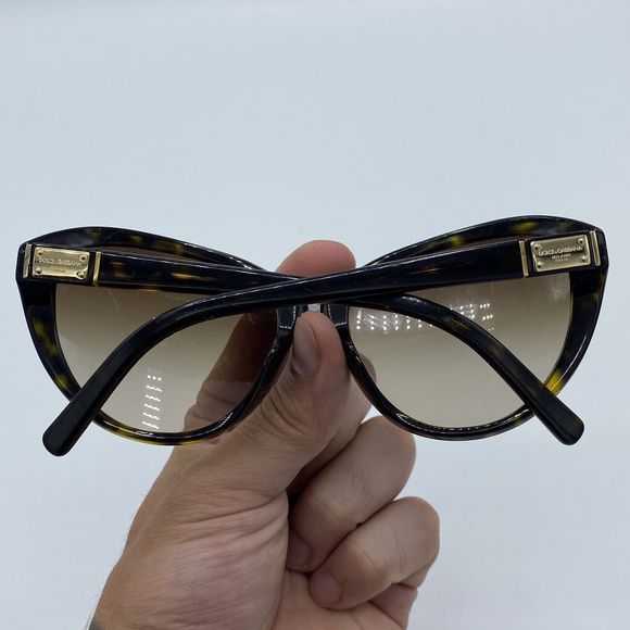 Dolce & Gabbana Cateye Sunglasses Y2K Rare Havana Tortoise Shell Gold DG4141-A - Picture 2 of 16